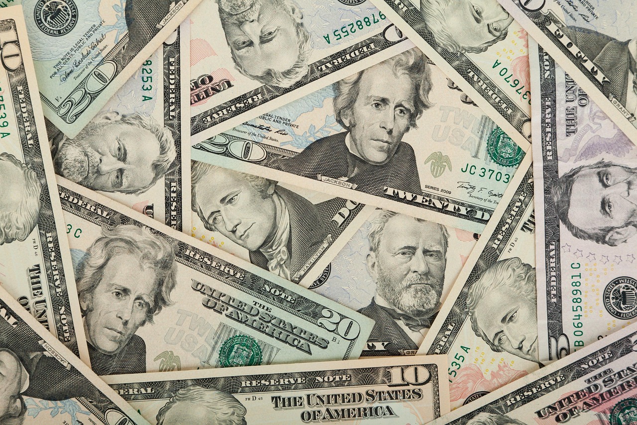 A close arrangement of US dollar banknotes, representing the ability to hold and be paid in dollars